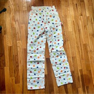Pacsun Fruit Print Straight Leg Jeans